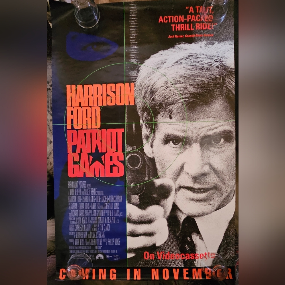 Harrison Ford Patriot Games Movie Poster